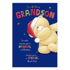 Brilliant Grandson Forever Friends Christmas Card