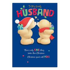 Lovely Husband Forever Friends Christmas Card