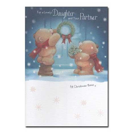 Daughter and your Partner Forever Friends Christmas Card 