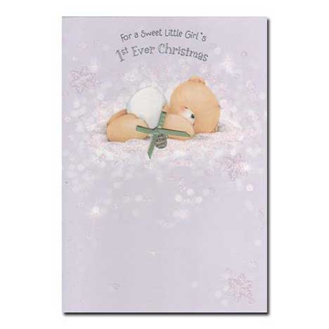 Little Girls First Ever Christmas Forever Friends Card 