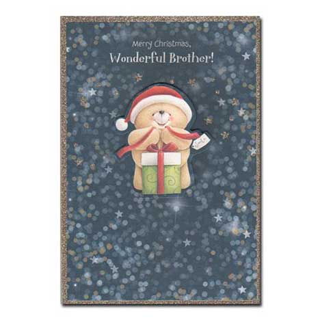 Wonderful Brother Forever Friends Christmas Card 