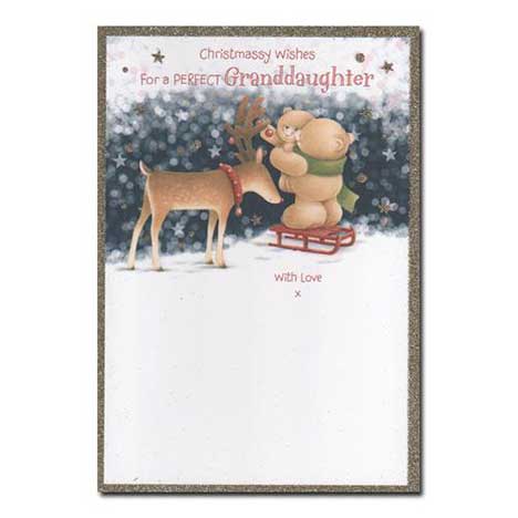 Perfect Granddaughter Forever Friends Christmas Card 