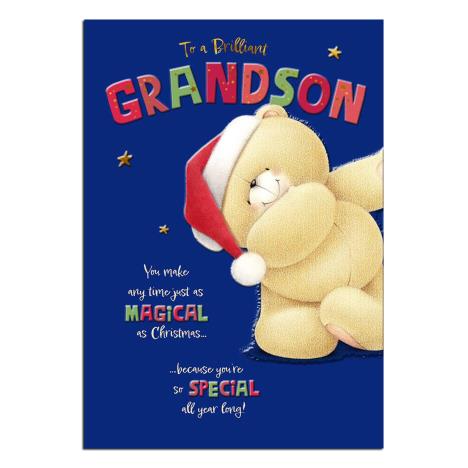 Brilliant Grandson Forever Friends Christmas Card 