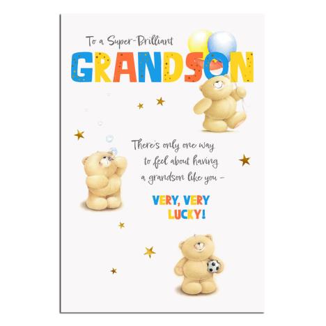 Super Brilliant Grandson Forever Friends Birthday Card 
